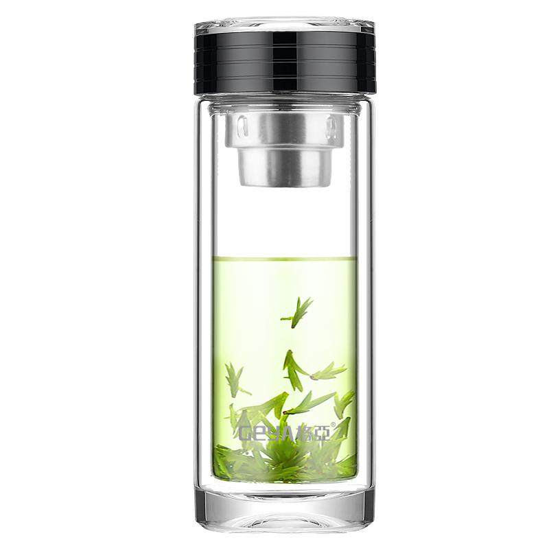 格亚高档保温泡茶隔热水晶玻璃杯