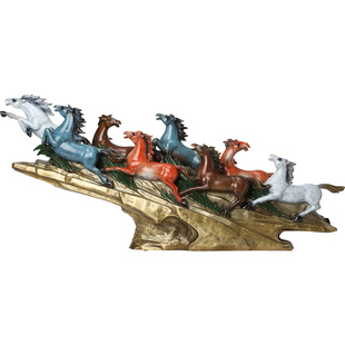 上善若水 《八骏》马摆件 大号全铜万马奔腾马到成功家居饰品2671