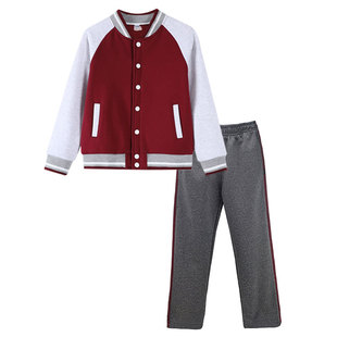 珠海香洲区统一小学生校服纯棉长袖校服裤套装加绒加厚冬装外套冬