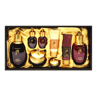 韩国WHOO后津率享水乳霜三件套盒紧致抗皱保湿滋润修复护肤品套装