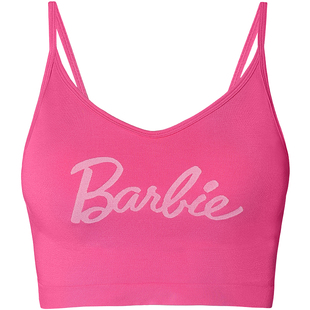 好奇小姐芭比联名美背文胸一体背心式内衣女带胸垫吊带内搭可外穿