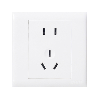 正泰白色五孔多孔七孔亮光面板