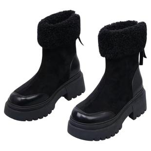 【加绒羊毛】星期六毛绒雪地靴女靴短靴加厚保暖时装靴毛毛鞋棉鞋