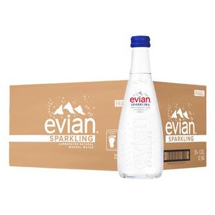 法国进口evian依云矿泉水750ml*12瓶整高端玻璃瓶天然饮用水