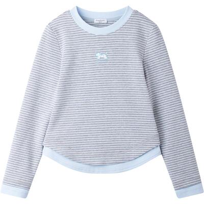 元气小狗女童假两件长袖T恤