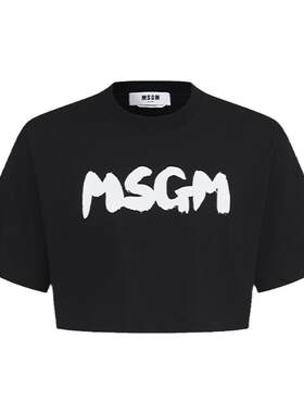 MSGM休闲LOGO印花短款T恤