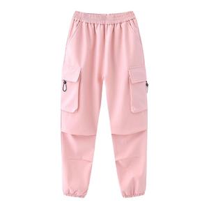 儿童运动裤户外防泼水冲锋裤2024秋冬女童休闲长裤男童防风工装裤