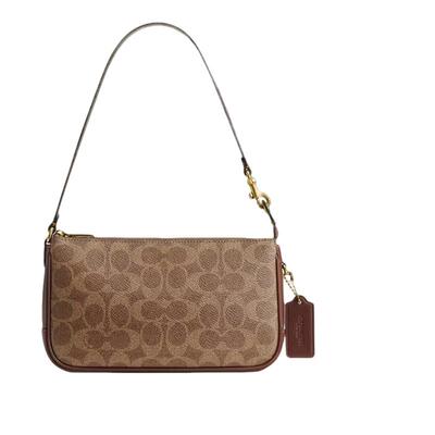 【新品】COACH/蔻驰专柜Plaza女士皮质老花单肩手提包麻将包CCC42