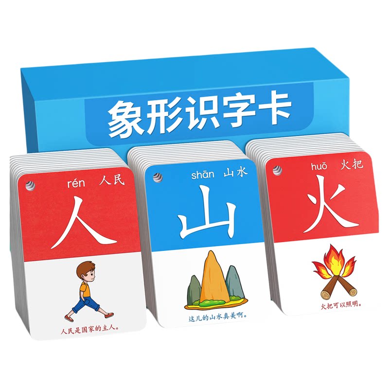 幼儿园识字卡片认字3000字书启蒙象形儿童早教宝宝汉字一年级玩具