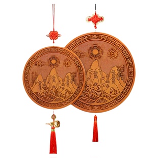 桃木山海镇室外室内挂件八卦木雕雕刻挂件大门窗户房屋摆件挂饰图