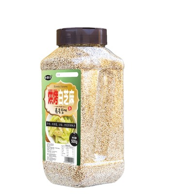 烘烤熟芝麻 烘烤白芝麻 开盖即食拌菜寿司炒菜用500g 白