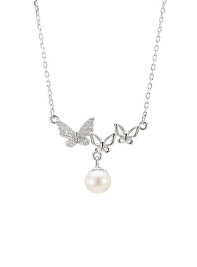 顺庆银楼S925银翩然珍珠项链