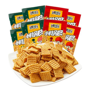 琥珀小米锅巴60包怀旧网红零食品小吃休闲食品整箱小包装散装自选