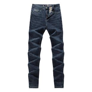 190男装瘦高个子加长版牛仔裤修身小脚超长款男裤115cm裤子秋冬季