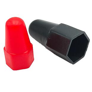 六角螺丝钉螺母盖帽标识牌公路护栏灯地脚螺栓加长加高塑料保护套