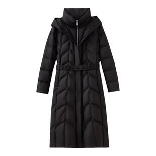 【商场同款】水云间超长过膝立领鸭绒羽绒服女长款保暖外套2025冬