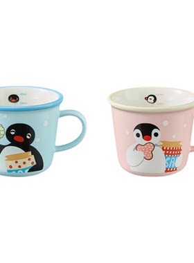 有点淘气 x Pingu正版IP授权牛奶刻度马克杯2色混发【饿了么】
