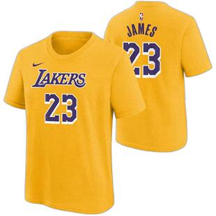 NBA Nike耐克洛杉矶湖人詹姆斯23号 中小童4-7岁 篮球运动短袖T恤