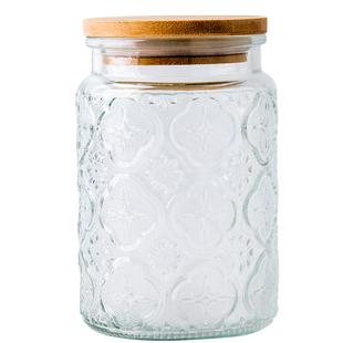 巷子尾【复古小众~密封罐】浮雕玻璃罐零食收纳罐储物罐带盖防潮