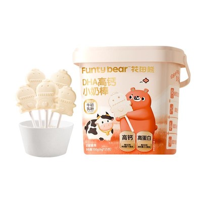 花田熊DHA高钙小奶棒奶片奶贝