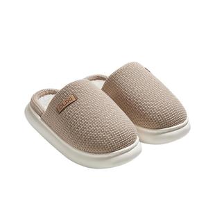 朴西云茧情侣加绒棉拖鞋女2025秋冬新款居家室内舒适保暖厚底棉拖