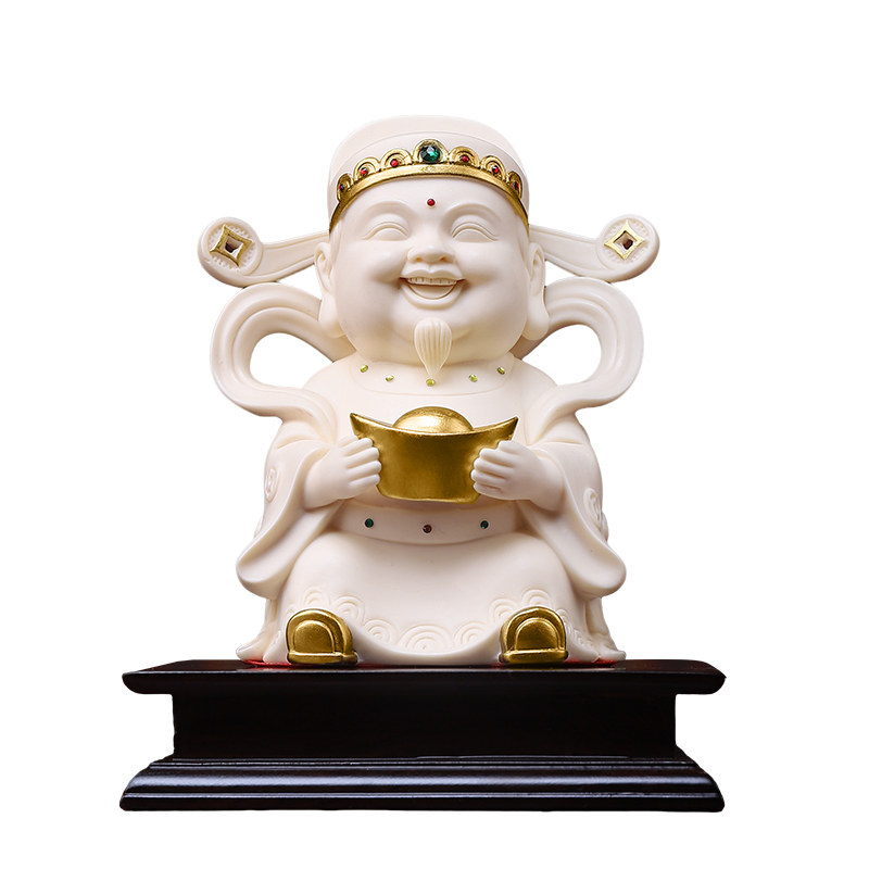 可定制陶瓷财小神办公室招财摆件