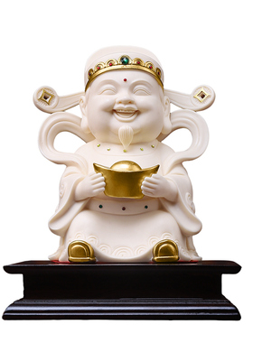 可定制陶瓷财小神办公室招财摆件