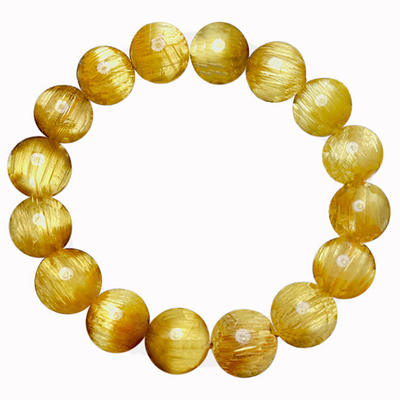 天然猫眼金发晶手串钛晶手链板钛