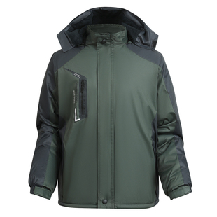 冬季棉衣男款冲锋衣工作服加绒加厚劳保棉袄防寒保暖棉服大码外套