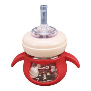 婴儿迷你宽口径PPSU奶瓶120ml宝宝喝水果汁吸管鸭嘴奶嘴小号防摔