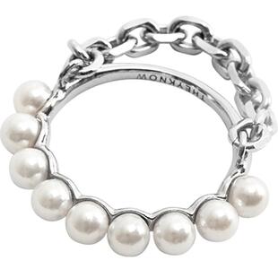 THEYKNOW珍珠链条戒指女ins小众设计食指女冷淡风小众生日礼物