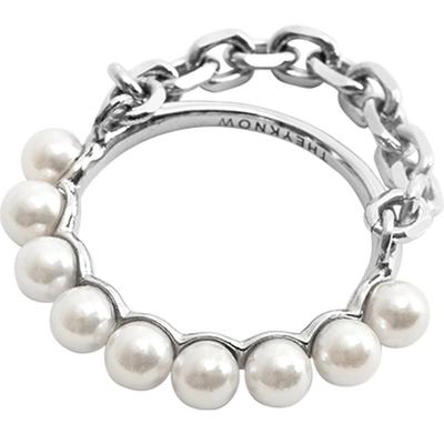 ins潮风小众设计珍珠戒指