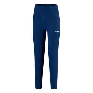 安踏儿童运动裤女童打底裤春秋薄款女童训练瑜伽裤紧身长裤鲨鱼裤