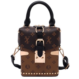 盒子包女2025新款女包ins小众设计手提小方包复古质感斜挎包小包