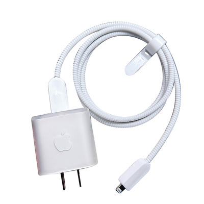简约高级苹果充电器保护套适用17promax充电线保护套20Wiphone16数据线绕线器15充电头保护壳硅胶磨砂防折断