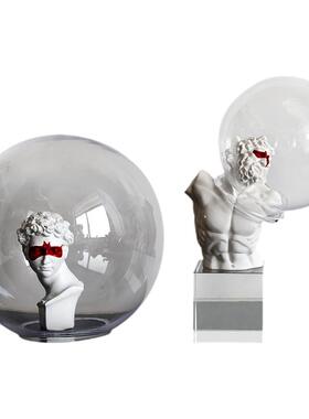 手绘希腊样板间艺术风人物雕塑