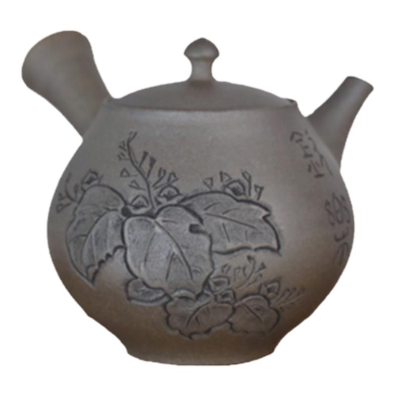 日本常滑烧 青峰-153烧き缔め钦乐240ml纯手工日式紫砂侧把陶茶壶