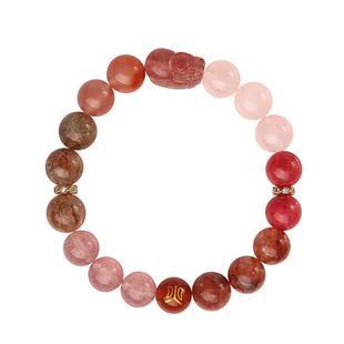 灵机麦玲玲【喜火】五福匀和貔貅手链女红胶花火性手串情人节礼物