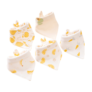 婴儿纯棉新生儿围嘴透气口水巾吐奶小围兜男童女宝宝围脖秋冬