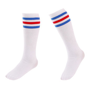 儿童篮球长中筒白袜子幼儿园小学生表演出男女跳舞高筒条纹三道杠