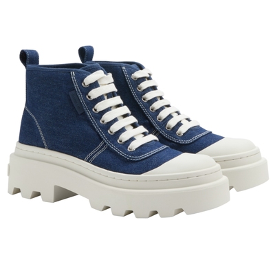 CHARLES&KEITH帆布系带马丁靴