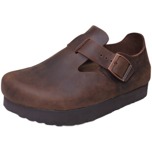 东园物作DYOWOZ真软木厚底增高全包单鞋女勃肯丁字鞋日系时尚百搭