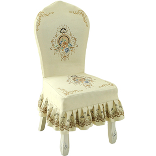 2025加厚欧式椅子套罩万能通用保护坐垫靠背一体弧形餐桌木板凳座