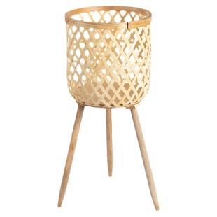 北欧花架客厅植物架花盆架阳台藤编编织篮子套摆设