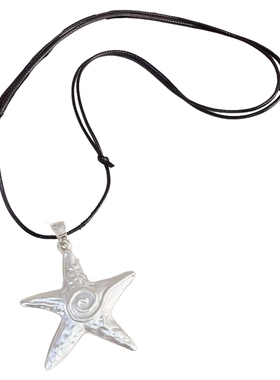 韩系ins千禧y2k银色海星项链