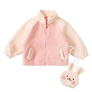 女童外套秋冬款2026新款小童洋气儿童冬季加绒女宝宝早春装厚上衣