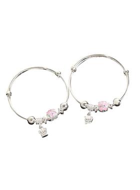 足银999花朵宝宝手镯女2025年轻奢民族风新中式实心镯子手环童镯