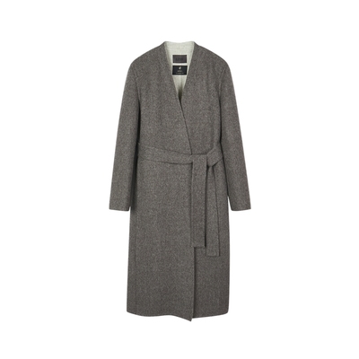 LESS冬季羊驼毛亲肤毛呢大衣