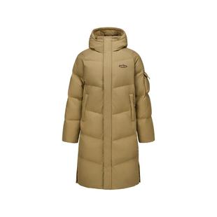 斯凯奇保暖羽绒外套冬季男女同款防风防泼水连帽长款羽绒服