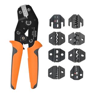威仕工具多功能压线钳可互换模具冷压钳端子压接钳口模工具套装包